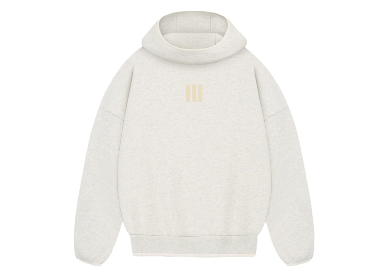 Pre-owned Fear Of God Men's Athletics Heavy Fleece Hoodie In Oatmeal Heather