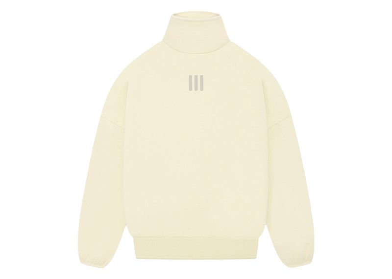 Pre-owned Fear Of God Men's  Athletics Heavy Fleece Mockneck In Pale Yellow