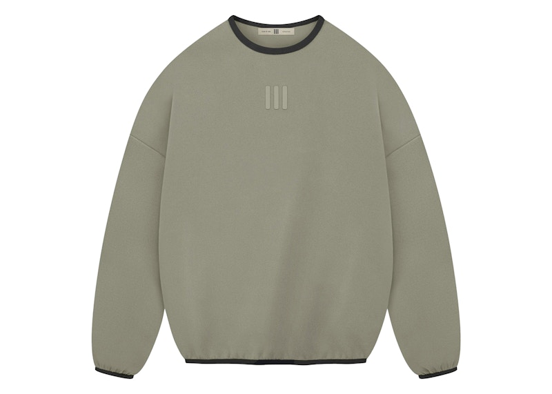 Pre-owned Fear Of God Men's Athletics Suede Fleece Crewneck Sweatshirt In Clay