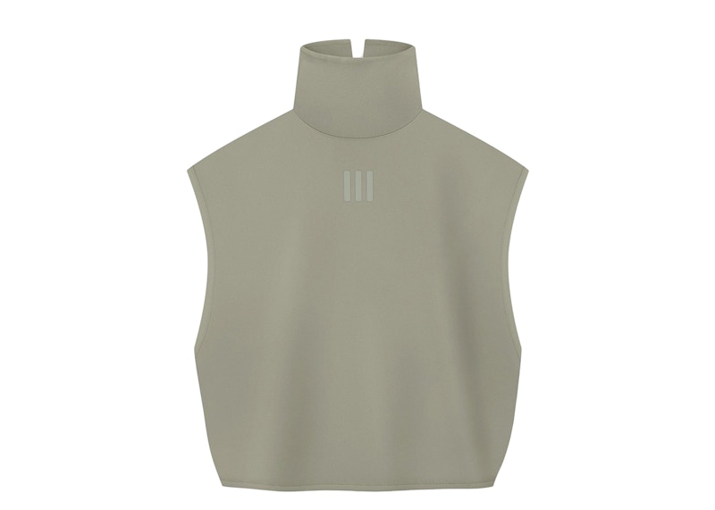 Pre-owned Fear Of God Athletics Womens Suede Fleece Muscle Mock Neck In Clay