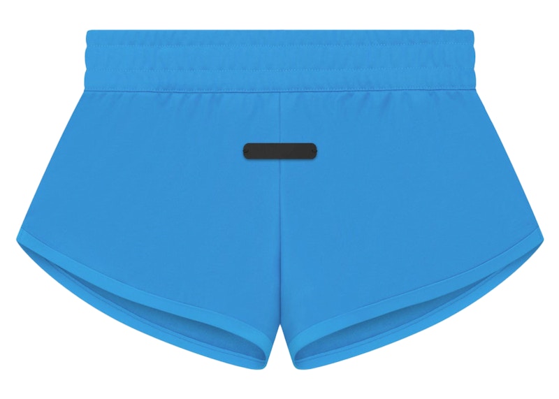 Pre-owned Fear Of God Athletics Womens Tricot Short In Blue Rush