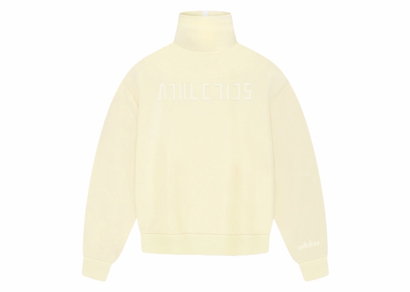 Pre-owned Fear Of God Athletics Women's Tricot Mock Neck In Pale Yellow