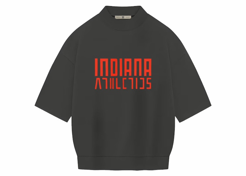 Pre-owned Fear Of God Men's Athletics X Indiana University Hoosiers T-shirt In Grey In Gray