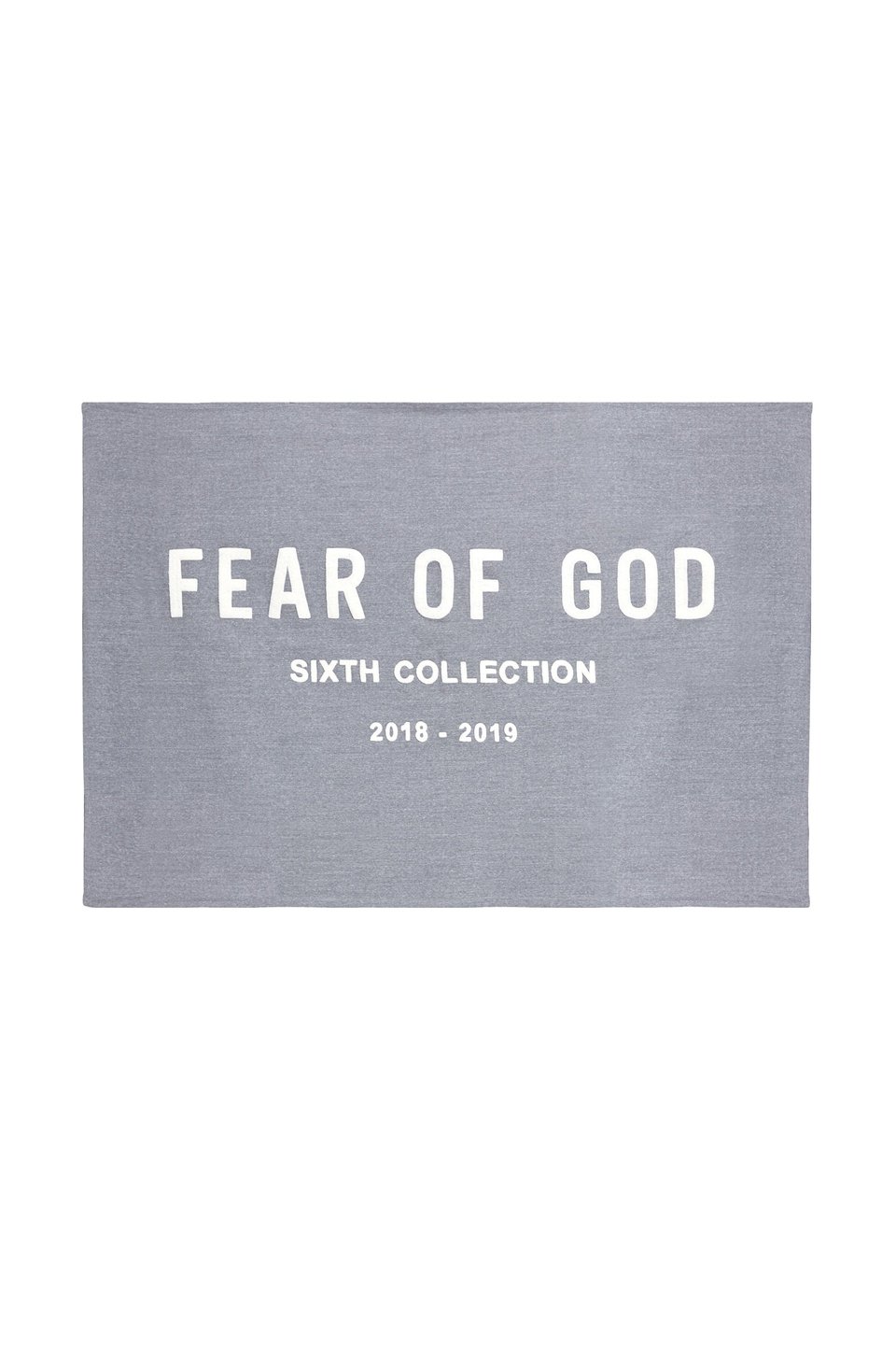 FEAR OF GOD Chenille Embroidered Throw Blanket Grey - SIXTH ...