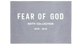 FEAR OF GOD Chenille Embroidered Throw Blanket Grey