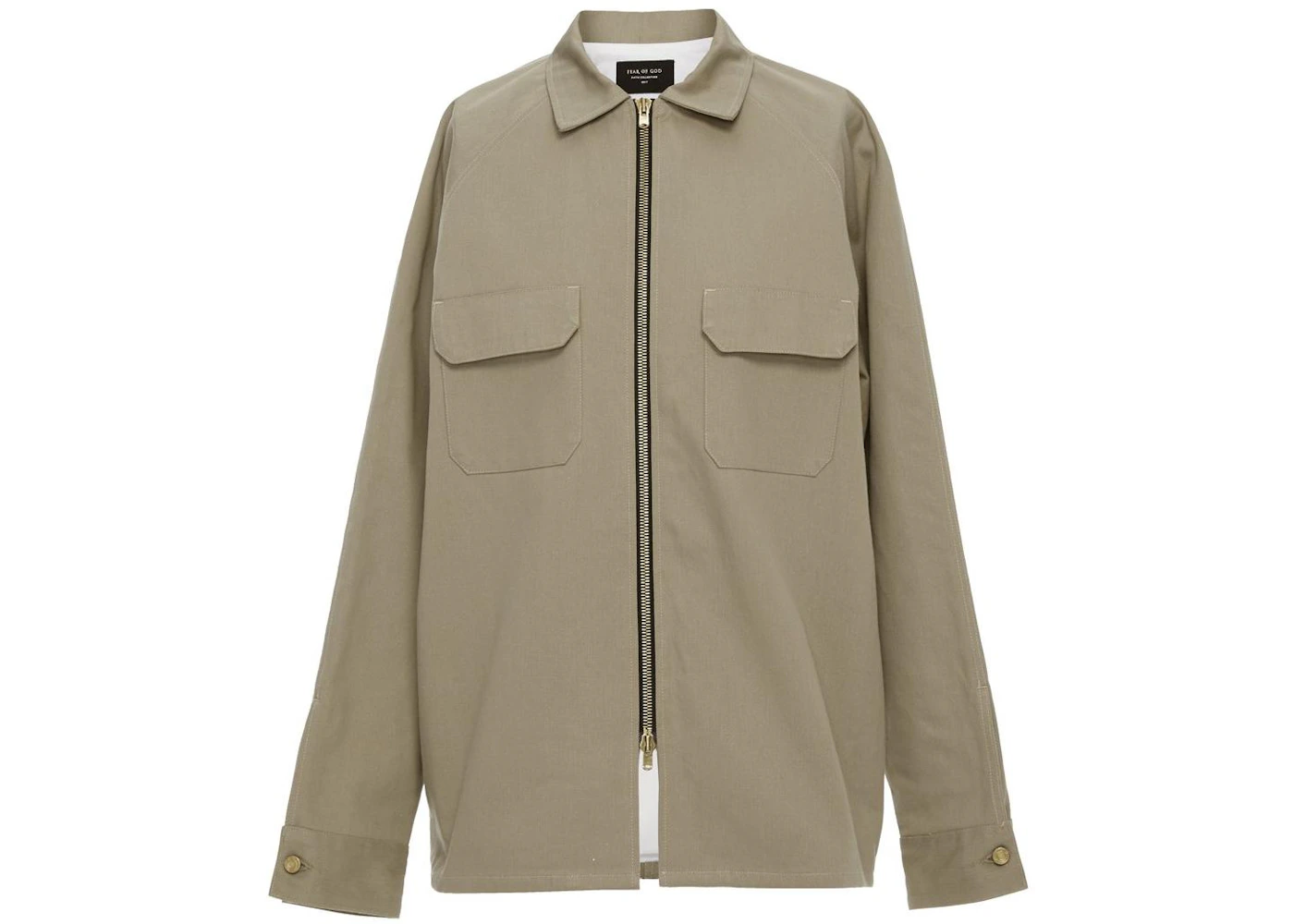 FEAR OF GOD Chino Workshirt Shirt Khaki Men's - Fifth Collection - US