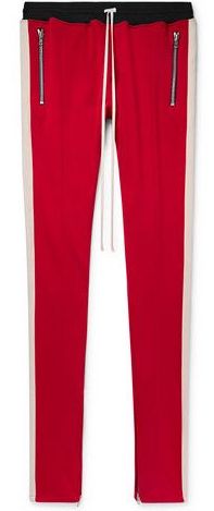 FEAR OF GOD Drawstring Stripe Track Pants Red/Cream Stripe