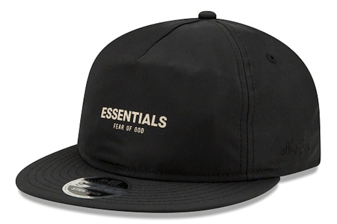 Pre-owned Fear Of God Essentials New Era 9fifty Retro Crown A-frame Hat Black