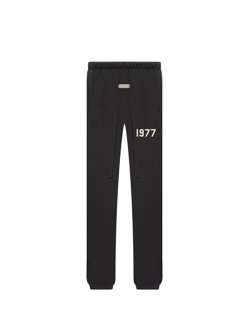 FEAR OF GOD ESSENTIALS 2022SS Sweat Pants Iron エッセンシャルズ スウェットパンツ 1977 フロッキーロゴ アイアン サイズS【230920】【新古品】【me04】