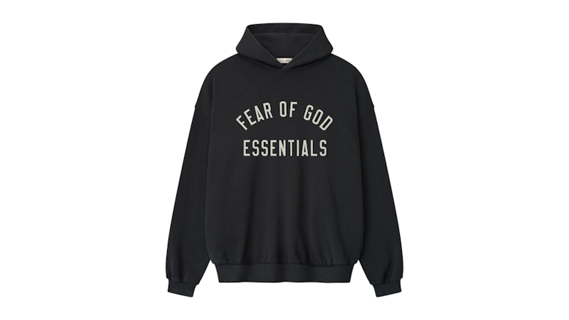 Fear of God Essentials 90's Fit Hoodie Vintage Black Men's - FW25 - US