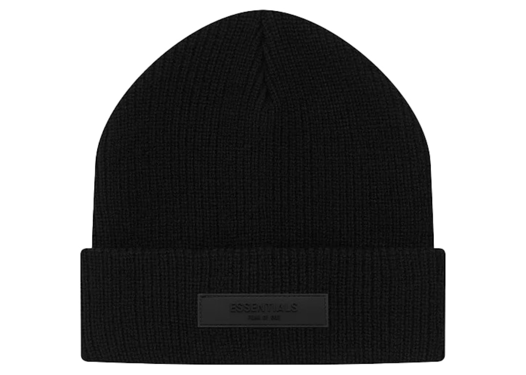 Pre-owned Fear Of God Essentials Beanie Black