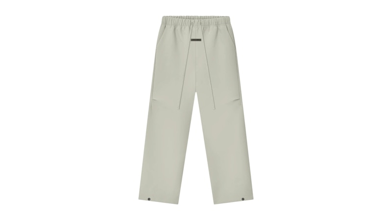 Pre-owned Fear Of God Men's Essentials Bonded Canvas Work Pant In Abbey Stone In Gray