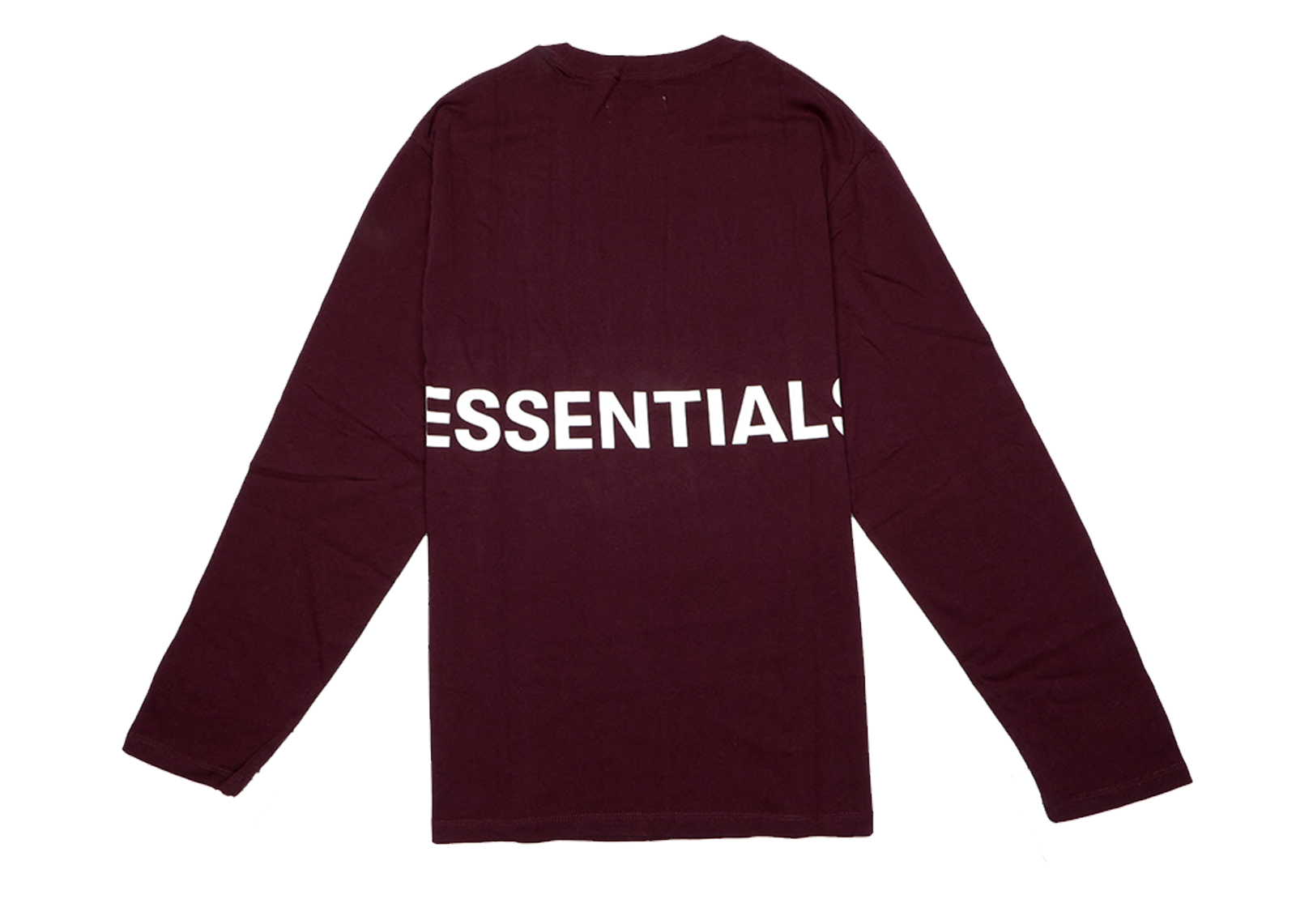 Fear of God Essentials Boxy Graphic Long Sleeve T-Shirt Burgundy