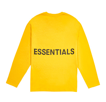 FEAR OF GOD Essentials Boxy Graphic Long Sleeve T-Shirt Yellow