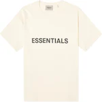 Fear of God Essentials Boxy T-Shirt Applique Logo Butter Cream