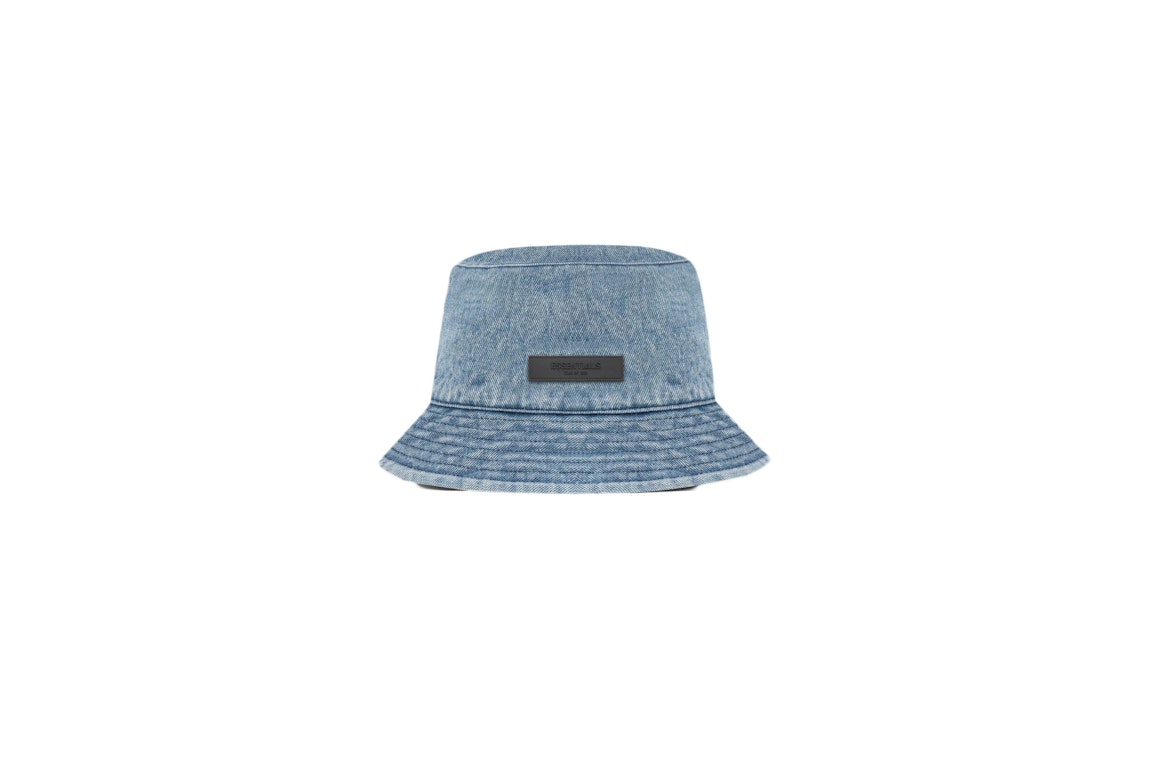 Pre-owned Fear Of God Essentials Bucket Hat Denim
