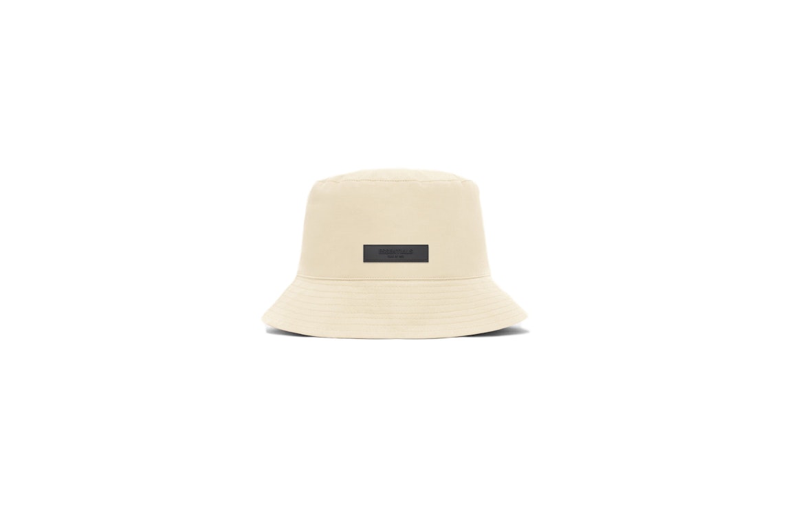 Pre-owned Fear Of God Essentials Bucket Hat Egg Shell