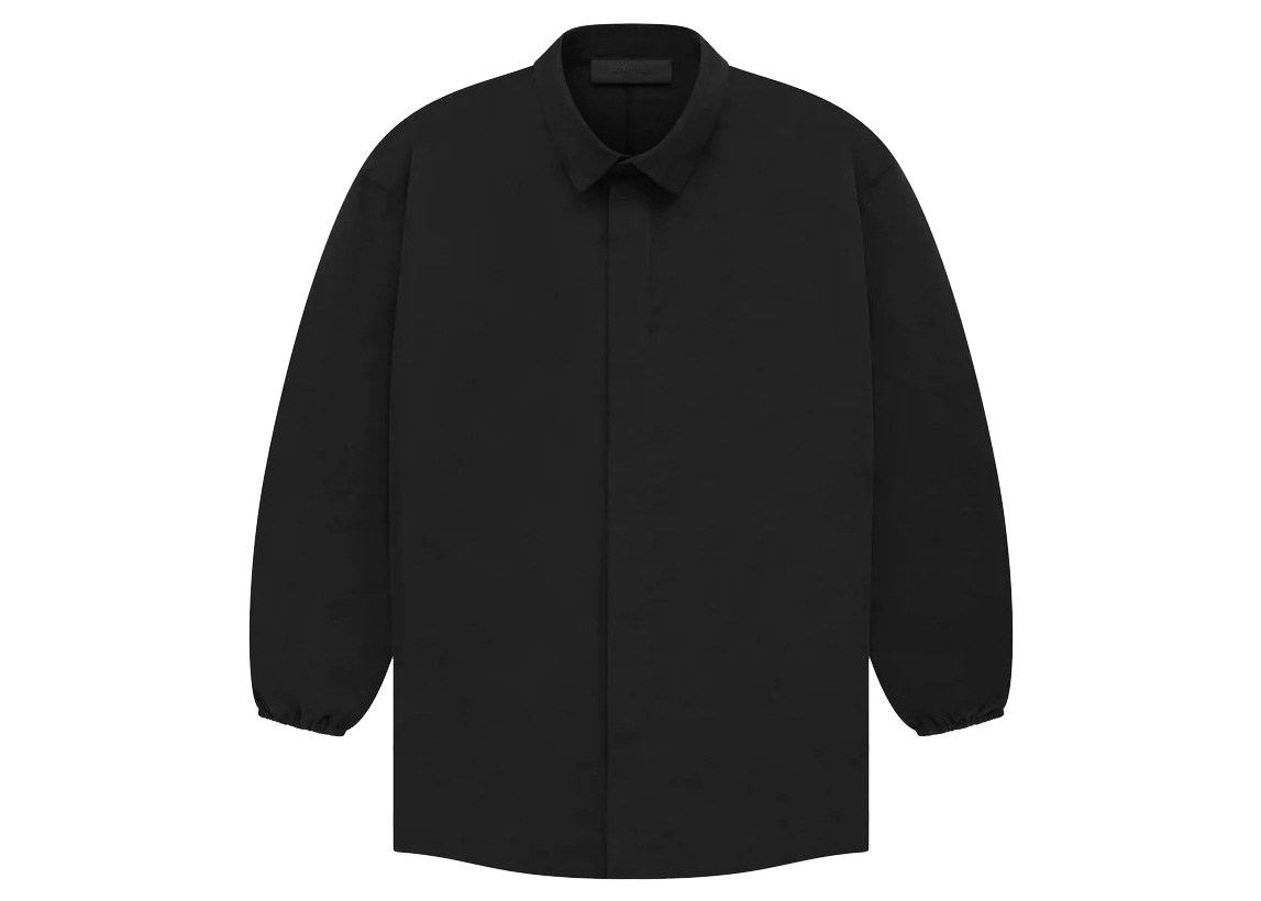 Fear of God Essentials Button Down Shirt Black Men's - SS23 - US