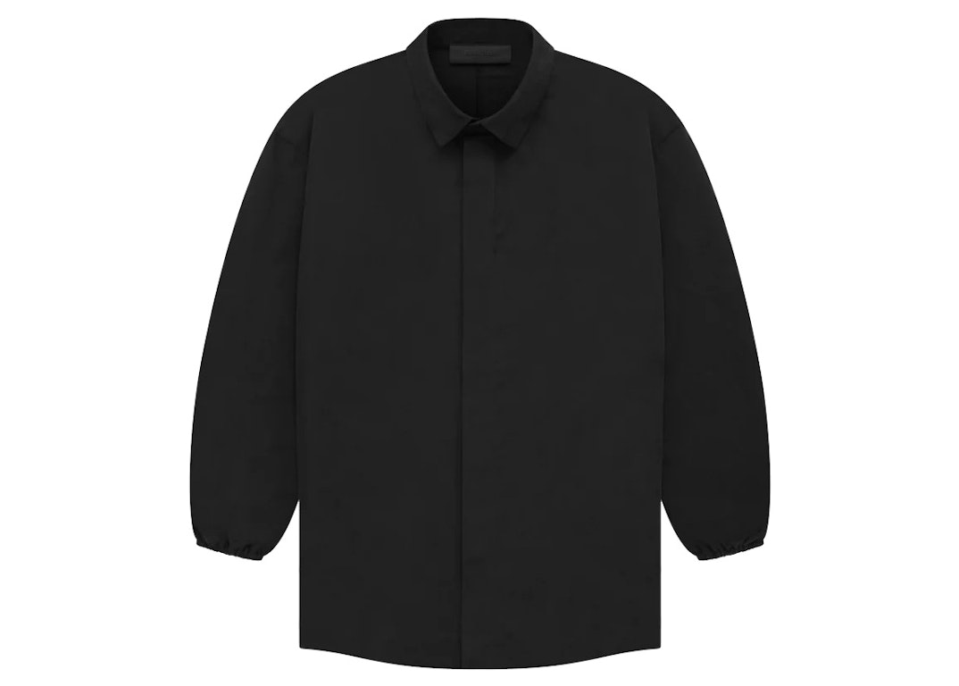 Pre-owned Fear Of God Essentials Button Down Shirt Black