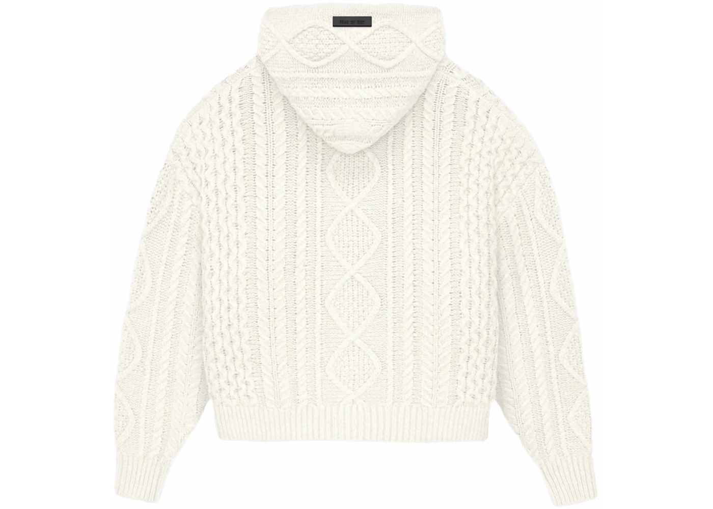 Fear of God Essentials Cable Knit Hoodie Cloud Dancer Men's FW23 US