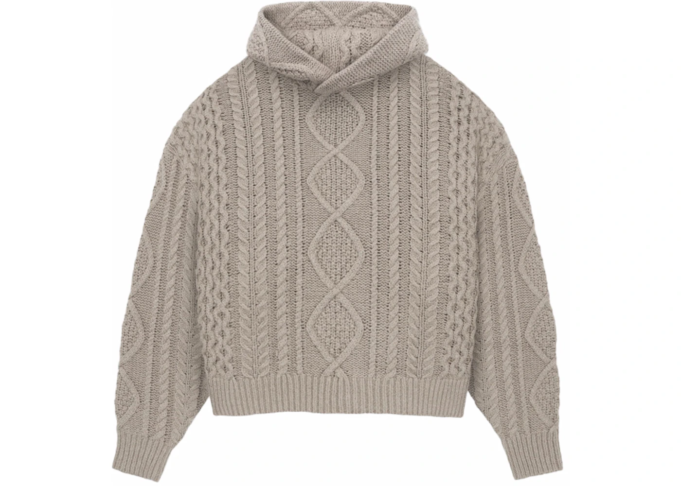 Fear of God Essentials Cable Knit Hoodie Core Heather Men's FW23 US