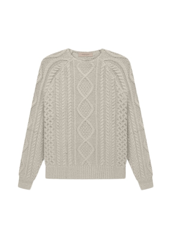 Pre-owned Fear Of God Essentials Cable Knit Smoke