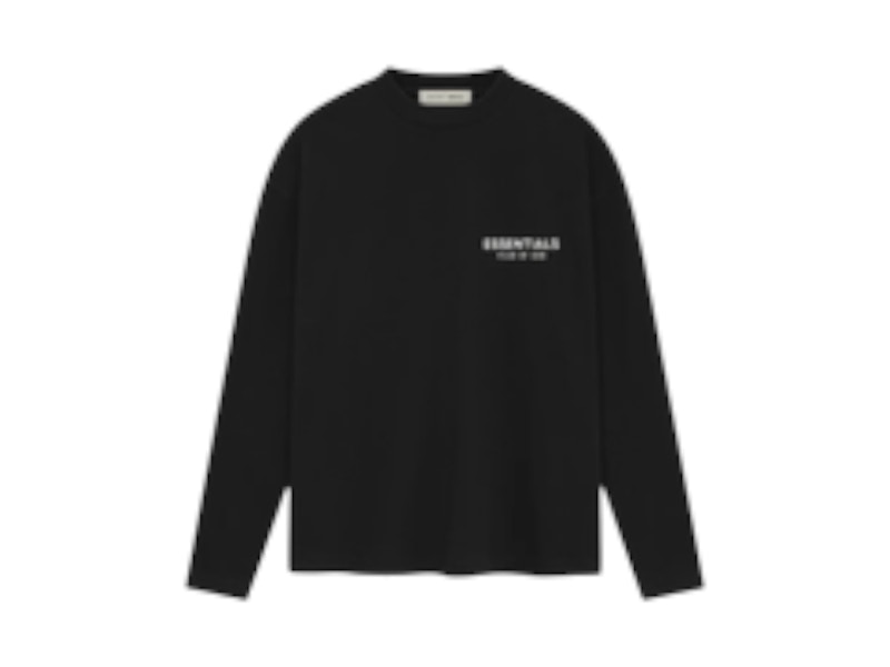 FEAR OF GOD ESSENTIALS ロンT Classic LongSleeve Tee ブラック fear-of-god-essentials-jersey-