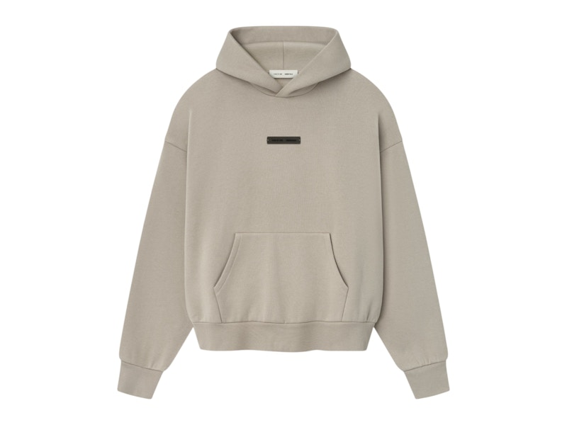 Pre-owned Fear Of God Men's Essentials Classic Fleece Hoodie In Timber In Brown