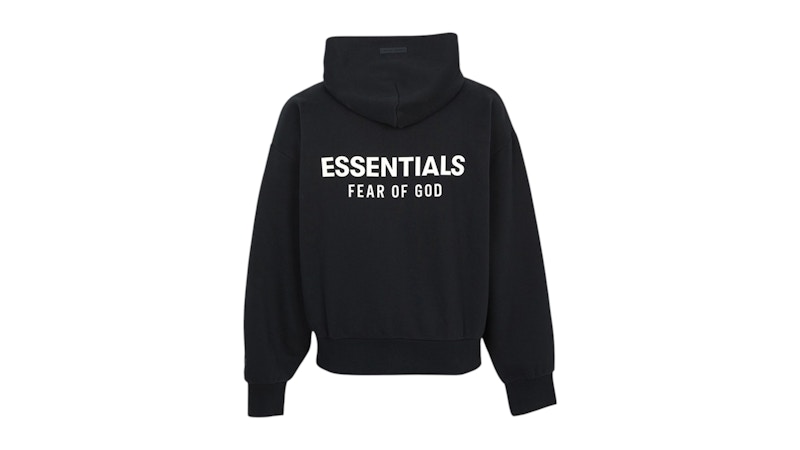 Fear of God Essentials Classic Hood Zip Up Sweatshirt Black