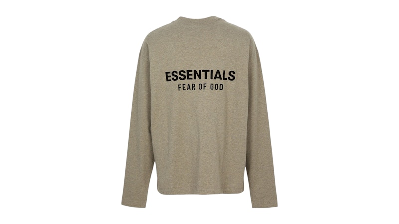 Pre-owned Fear Of God Men's Essentials Classic Long Sleeve T-shirt In Homestead Heather In Purple