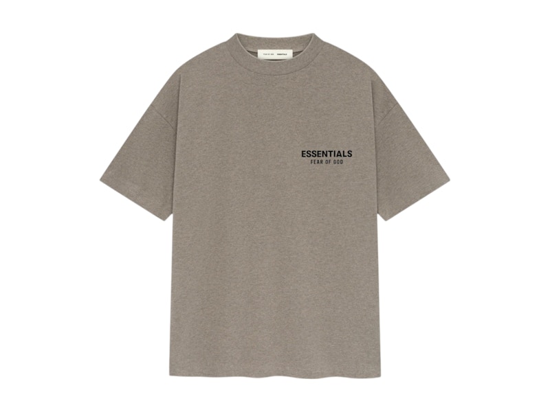 Pre-owned Fear Of God Men's  Essentials Classic Short Sleeve Tee Shirt In Homestead Heather