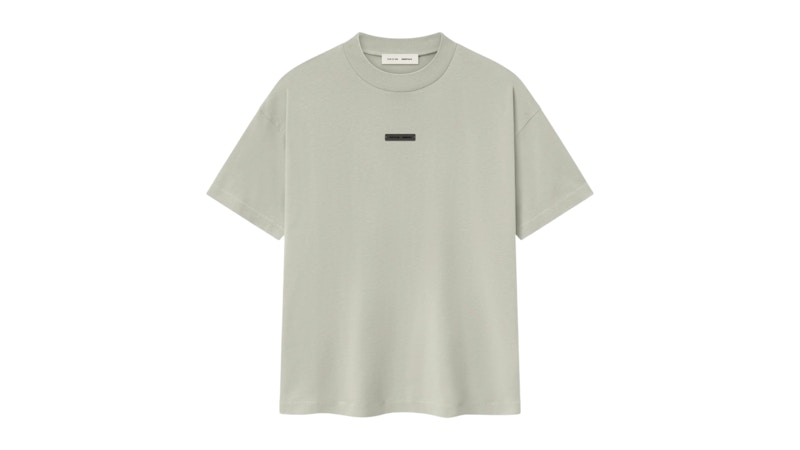 Pre-owned Fear Of God Men's Essentials Classic Tee Shirt In Abbey Stone In Gray