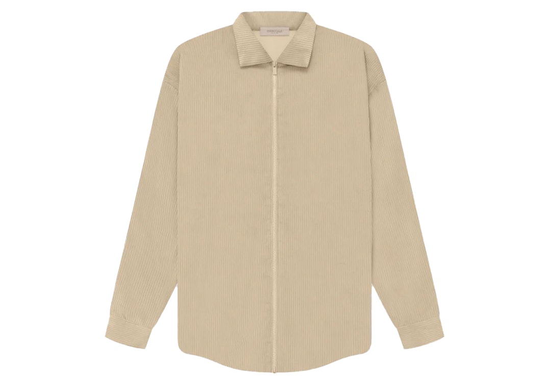 Pre-owned Fear Of God Essentials Corduroy Shirt Jacket Sand