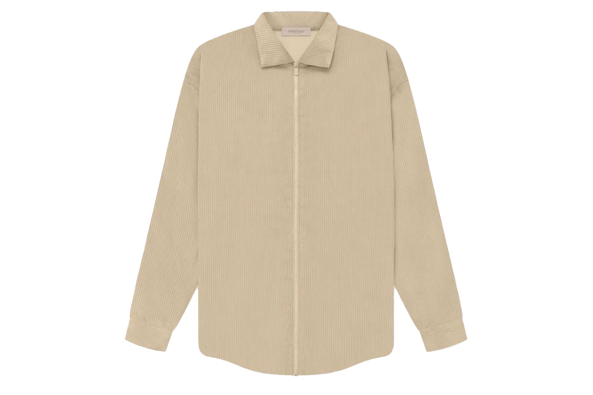 Pre-owned Fear Of God Essentials Corduroy Shirt Jacket Sand