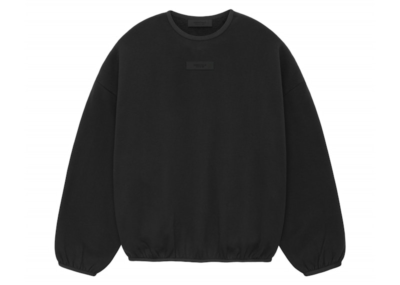 Pre-owned Fear Of God Men's Essentials Core Collection Crewneck Sweatshirt In Black