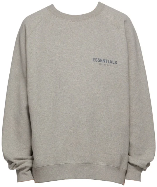 Fear of God Essentials Core Collection Crewneck Dark Heather Oatmeal ...