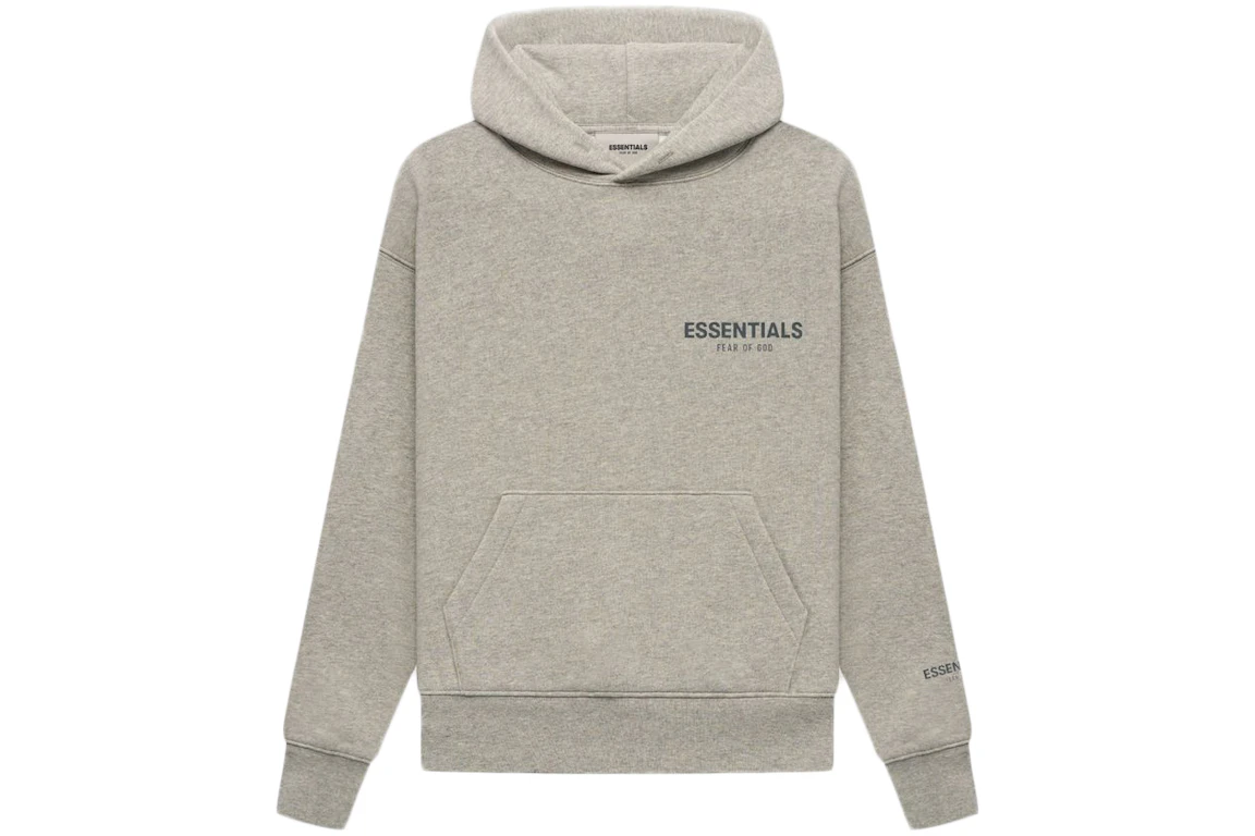 Fear of God Essentials Core Collection Kids Pullover Hoodie Dark Heather Oatmeal