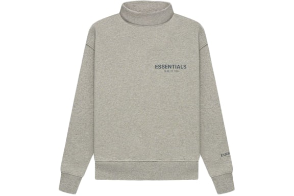 Fear of God Essentials Core Collection Jersey para niños Mockneck Oscuro Heather Avena