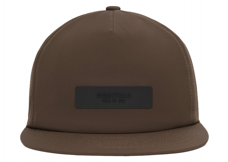 Pre-owned Fear Of God Men's Essentials Core Collection Nylon Baseball Cap In Wood