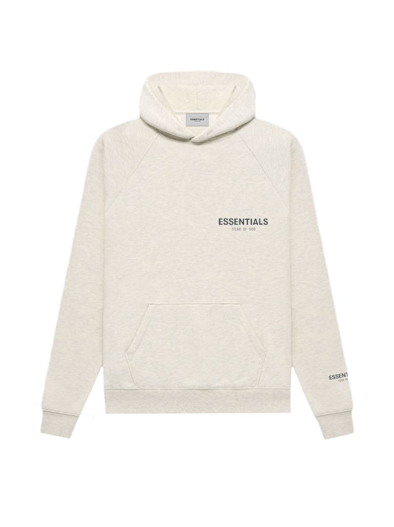 Pre-owned Fear Of God Essentials Core Collection Pullover Hoodie Light Heather Oatmeal