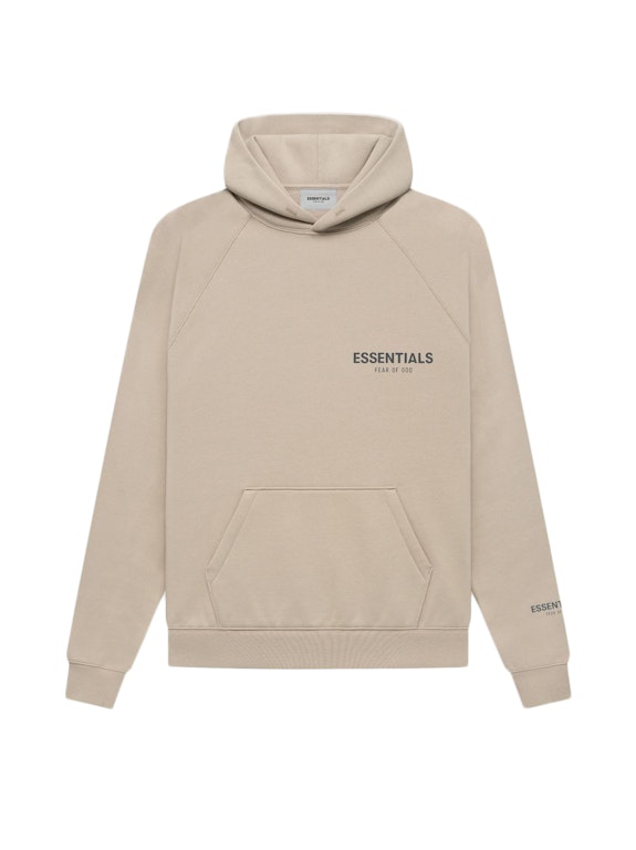 Pre-owned Fear Of God Essentials Core Collection Pullover Hoodie String/tan