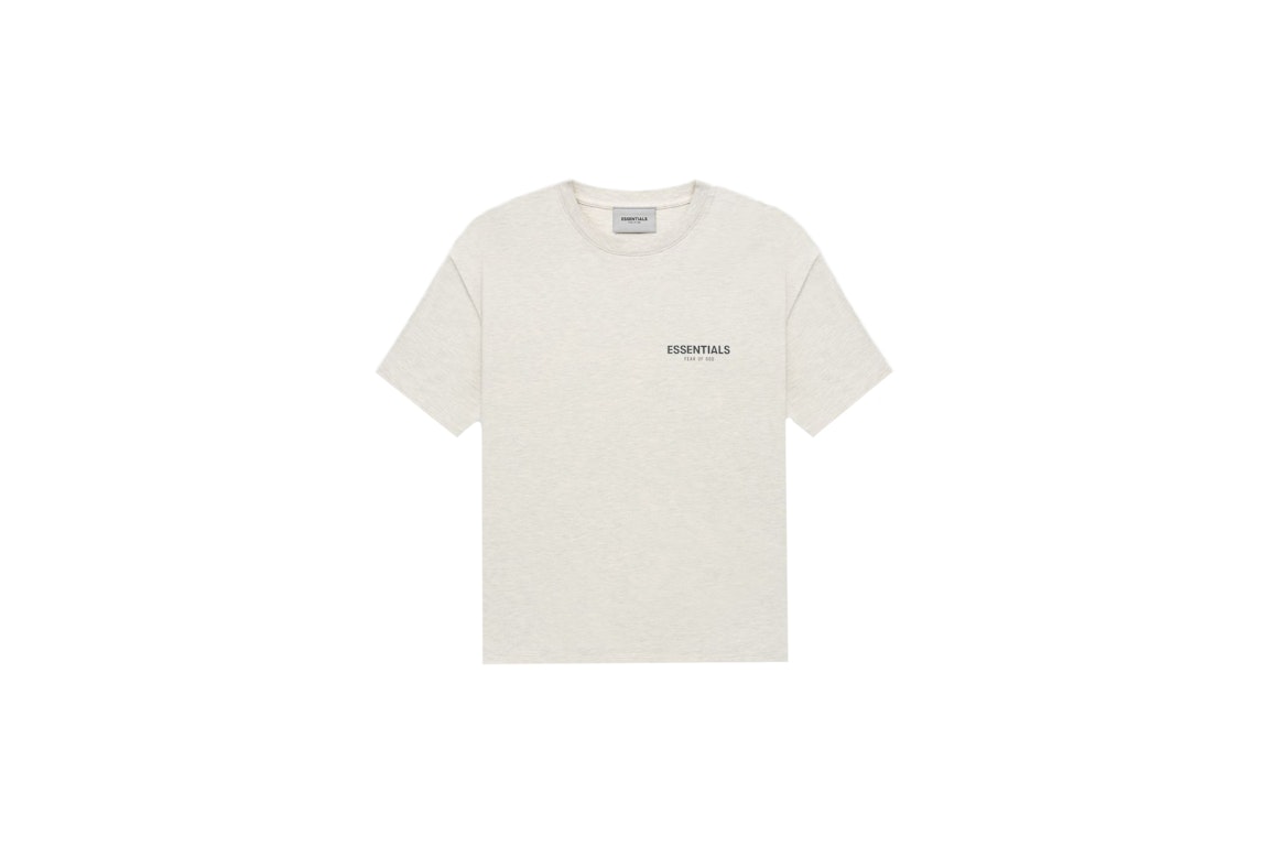 Pre-owned Fear Of God Essentials Core Collection T-shirt Light Heather Oatmeal