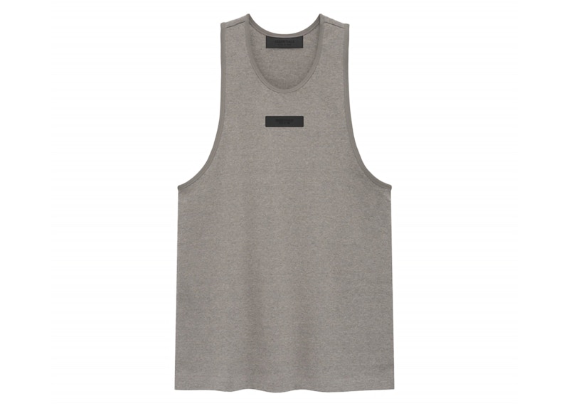 Pre-owned Fear Of God Men's Essentials Core Collection Tanktop In Heather Grey