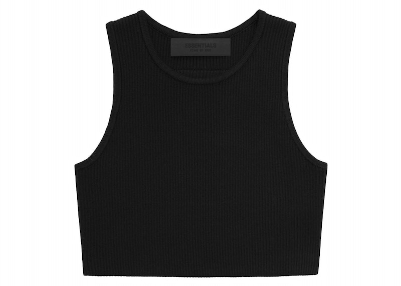 Pre-owned Fear Of God Essentials Core Collection Women's Knit Sport Tank In Black