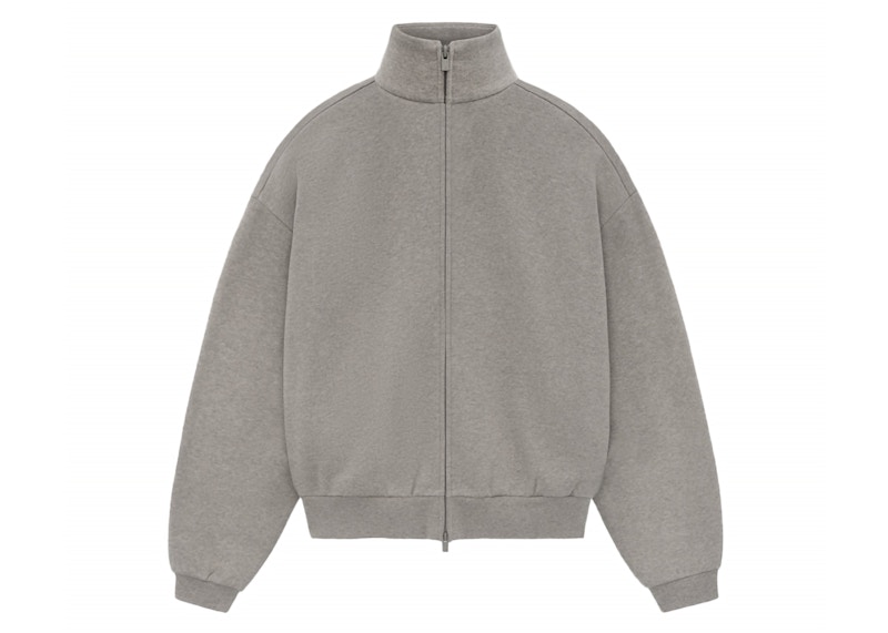 Pre-owned Fear Of God Essentials Core Collection Women's Zip Up Jacket In Heather Grey
