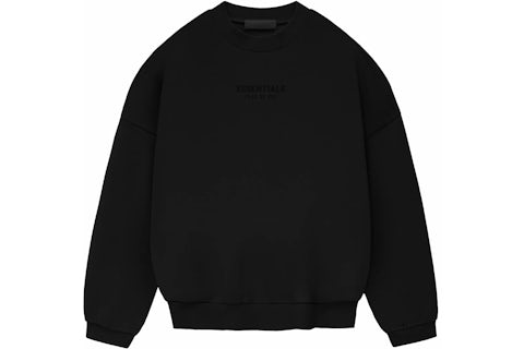 Fear of God Essentials Crewneck Jet Black Men's FW23 US
