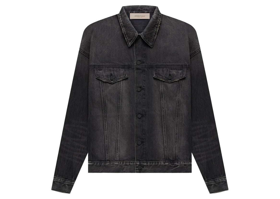 Fear of God Essentials Denim Jacket Black Men's - FW22 - US