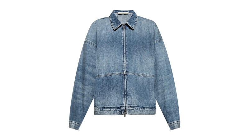 Fear of God Essentials Denim Trucker Jacket Classic Blue Men's