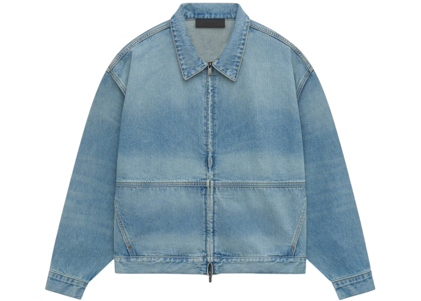 Fear of God Essentials Denim Trucker Jacket Vintage Blue Men's