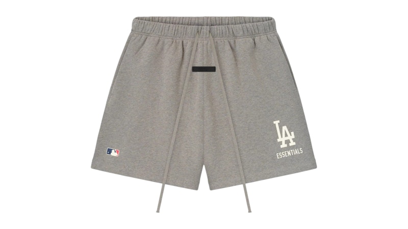 Pre-owned Fear Of God Men's Essentials Dodgers Classic Sweatshort In Concrete Heather